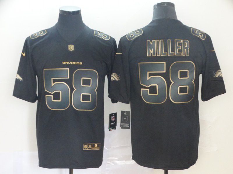 Men Denver Broncos #58 Miller Nike Vapor Limited Black Golden NFL Jerseys->jacksonville jaguars->NFL Jersey